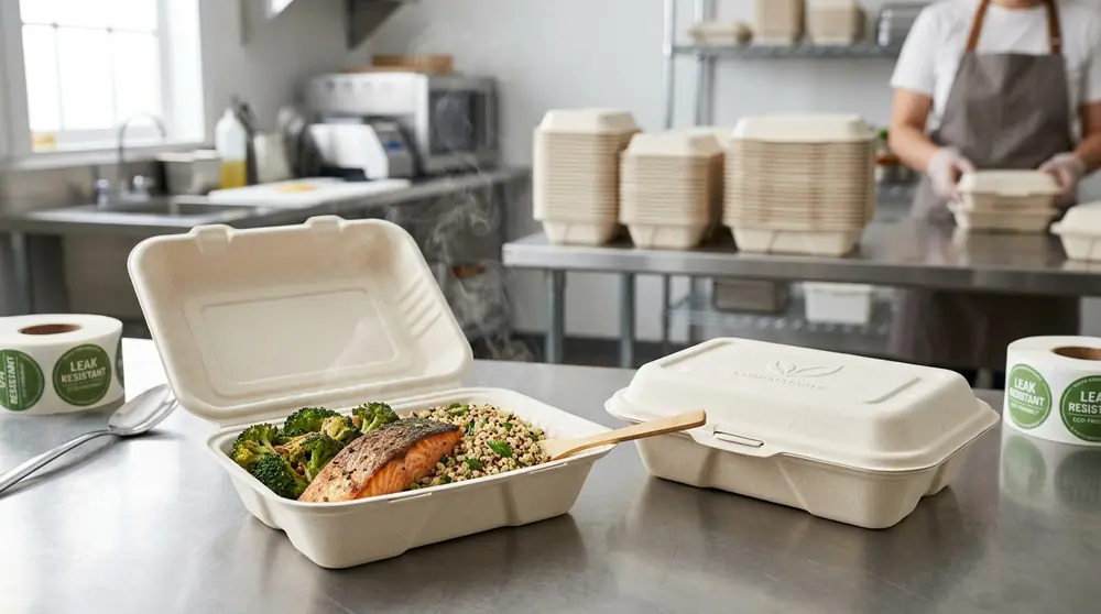 Microwave Safe and Freezer Grade Sugarcane Bagasse Containers