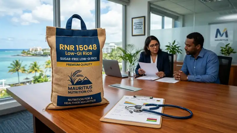 Riz pour diabétiques index glycémique île Maurice RNR 15048 - Draba Ventures