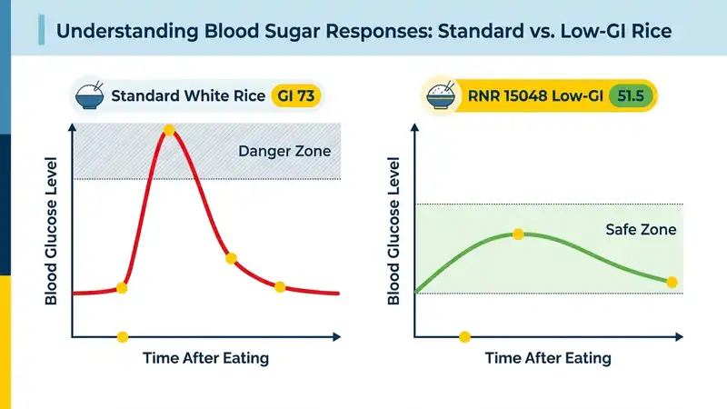 Blood Sugar Spike Comparison RNR 15048 vs White Rice