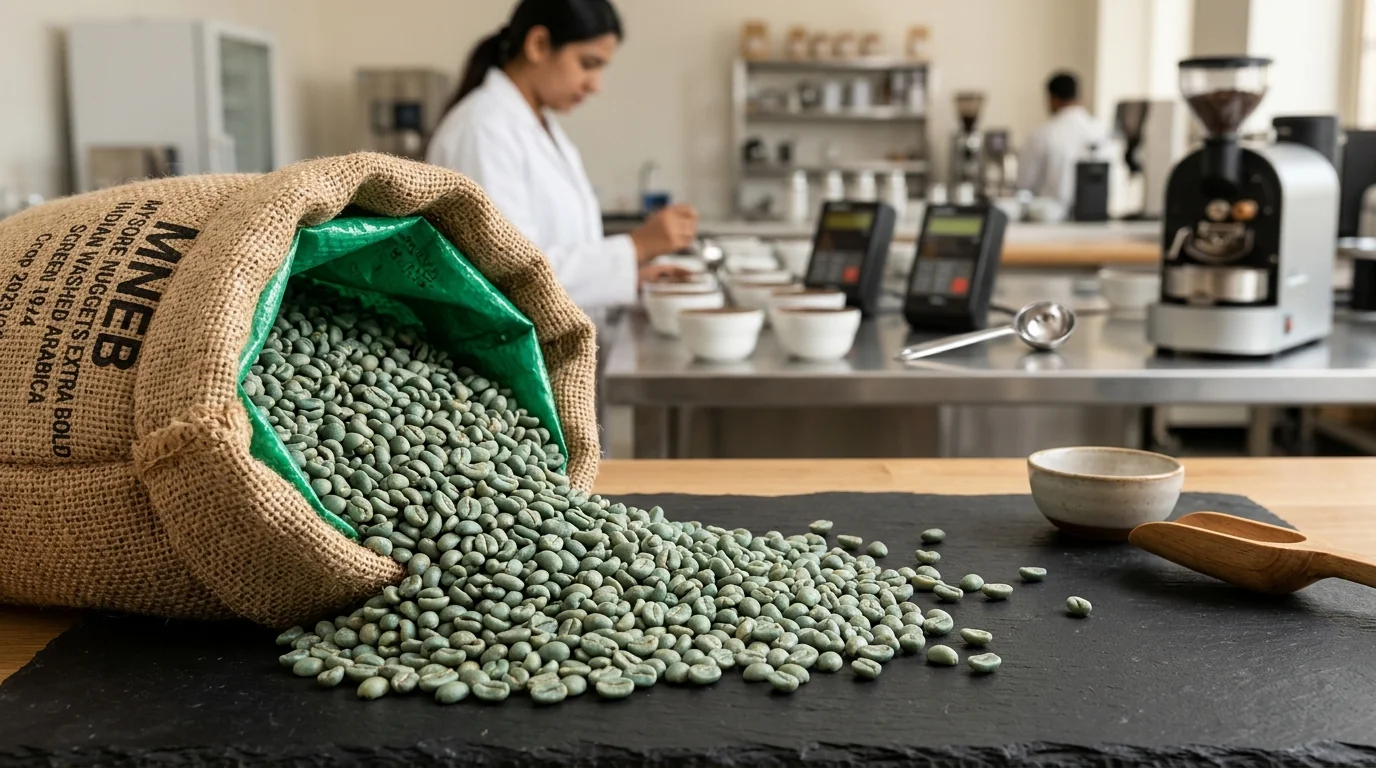 Mysore Nuggets Extra Bold Screen 19+ Green Coffee Beans